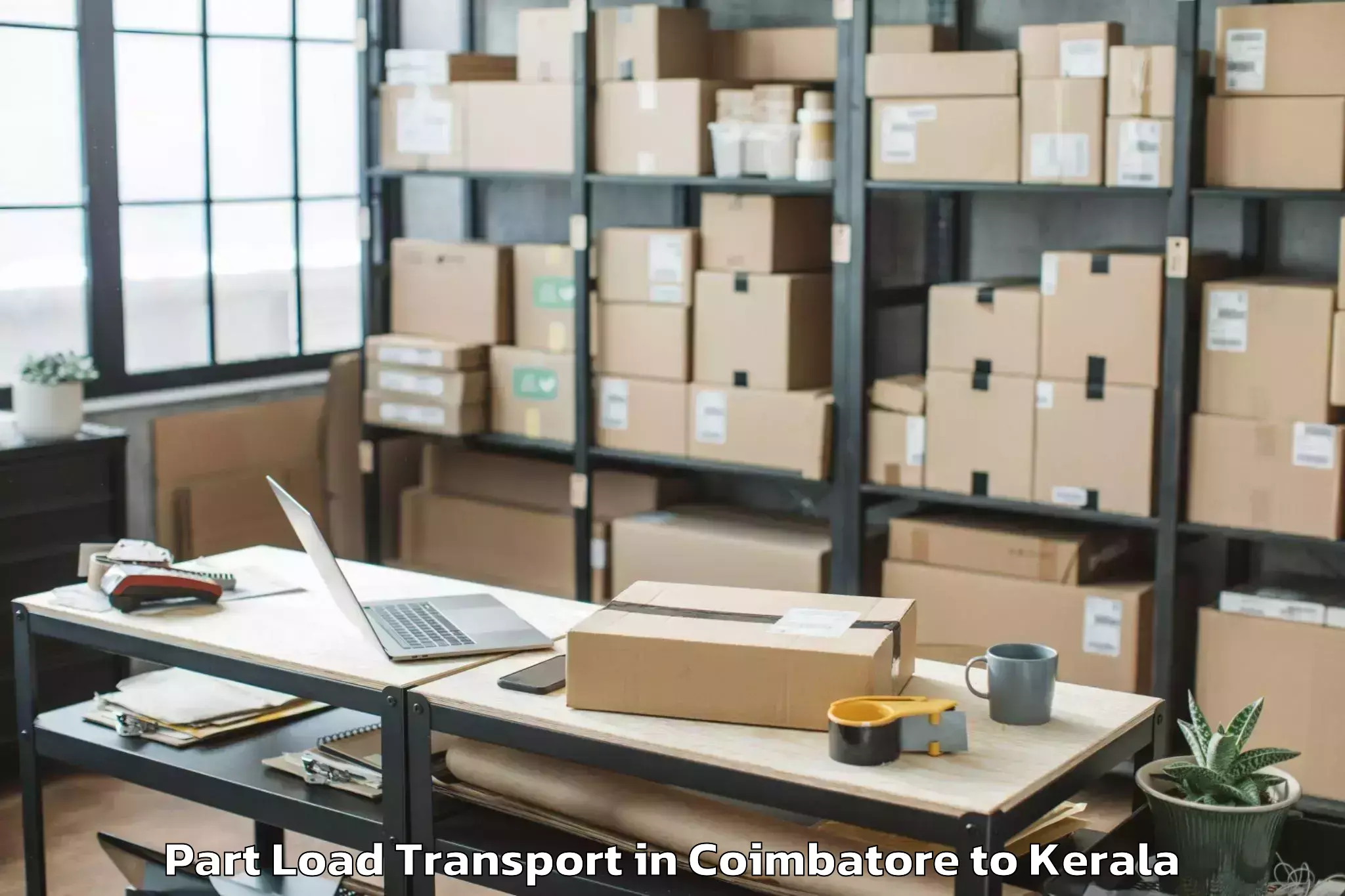 Discover Coimbatore to Adoor Part Load Transport